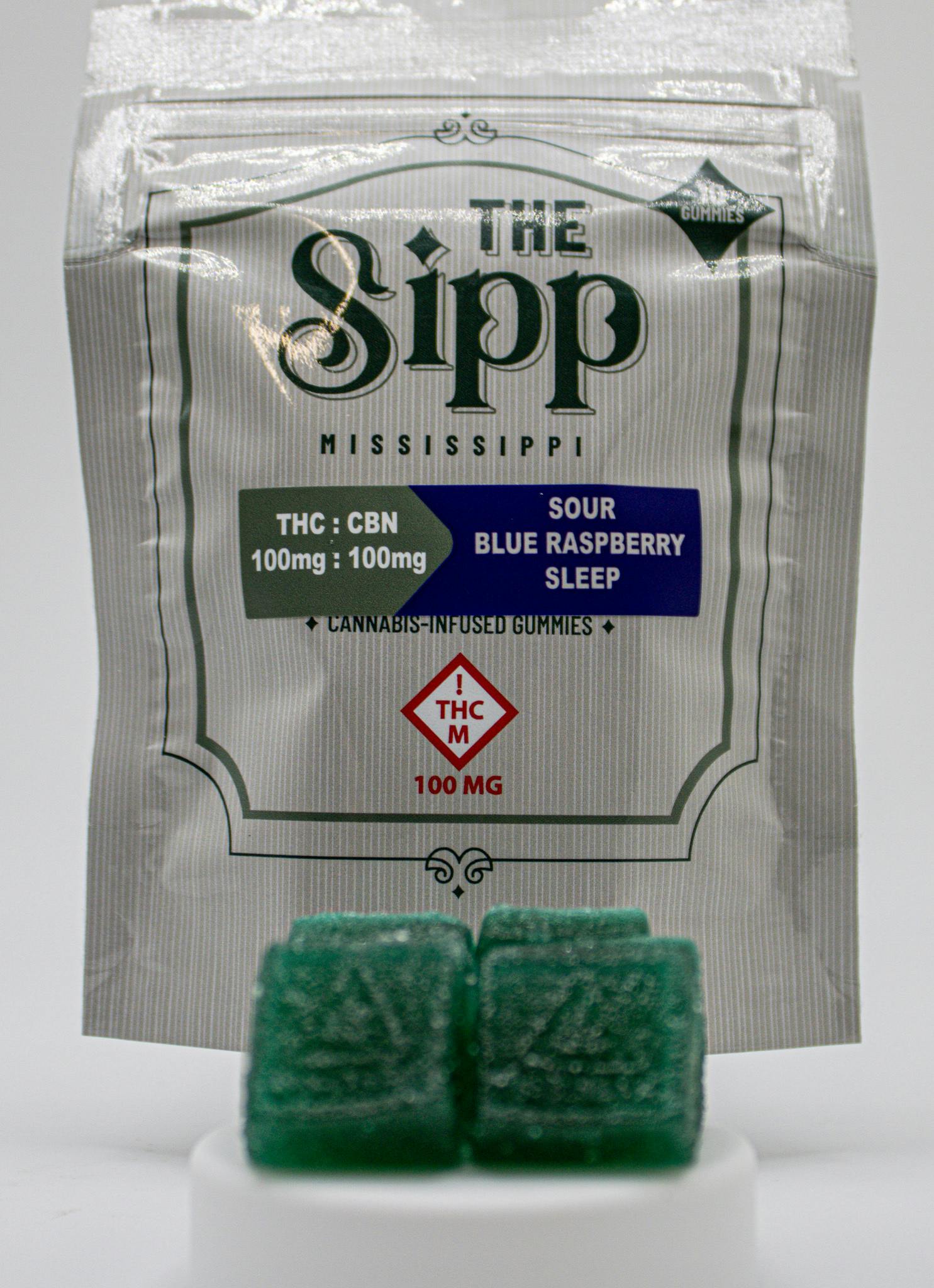 River Remedy - The Sipp: 1:1 CBN 100mg Sour Blue Razz Sleep Gummies (10pk) - 1