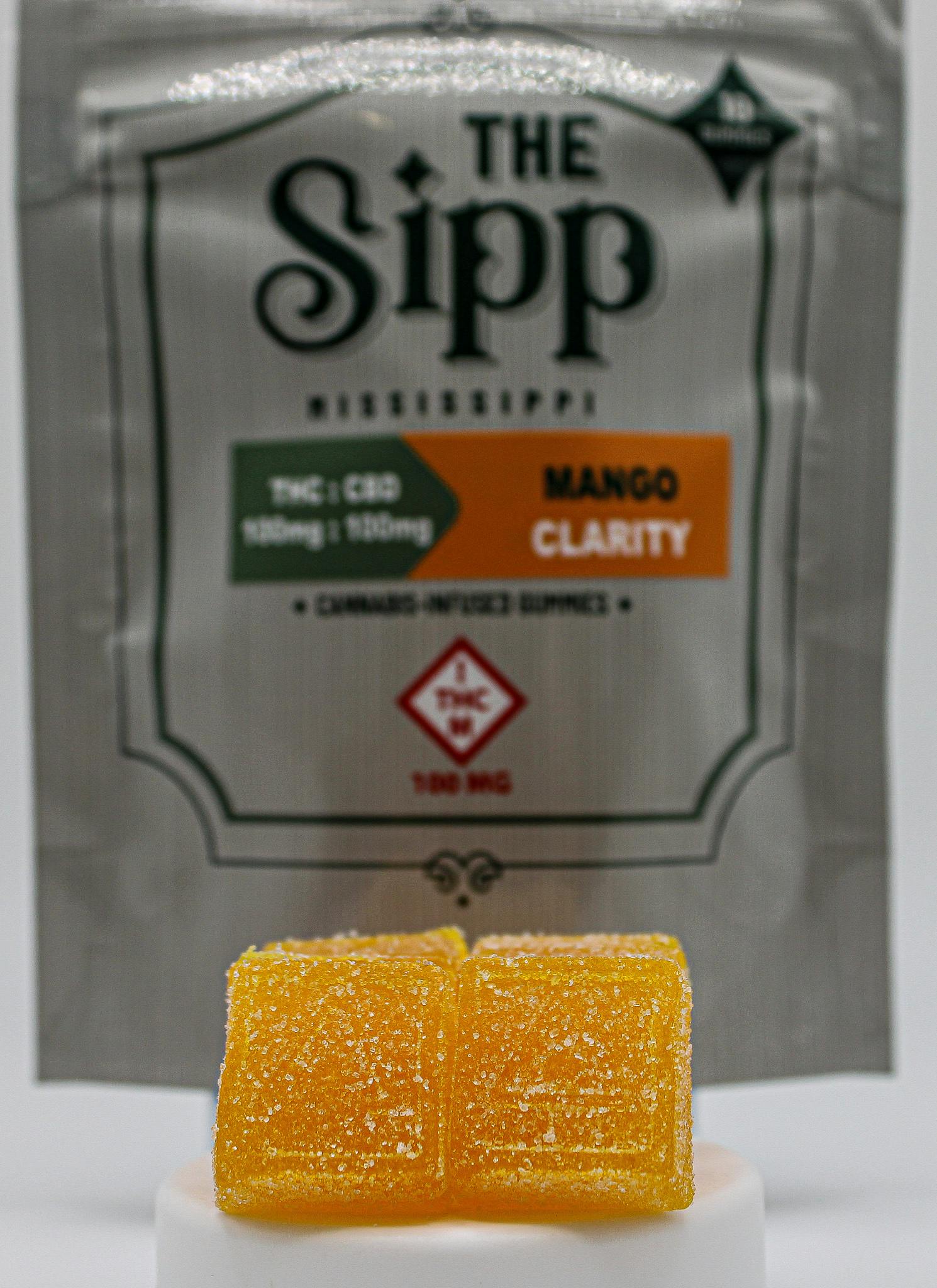 River Remedy - The Sipp: 1:1 CBD 100mg Mango Clarity Gummies (10pk) - 1