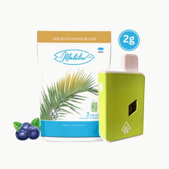 Malibu Premium Cannabis - 2G Disposable | Blueberry Yum Yum | Liquid Diamond Blend - 1