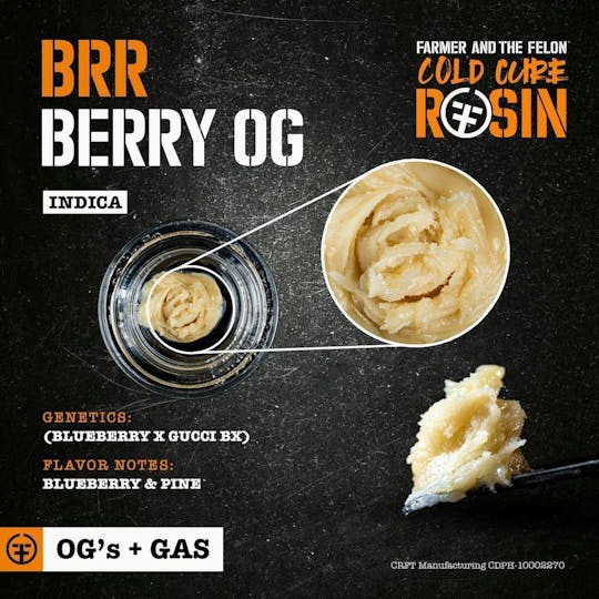 Farmer and the Felon - Farmer and the Felon | Brr Berry OG - Cold Cure Rosin 1G - 1