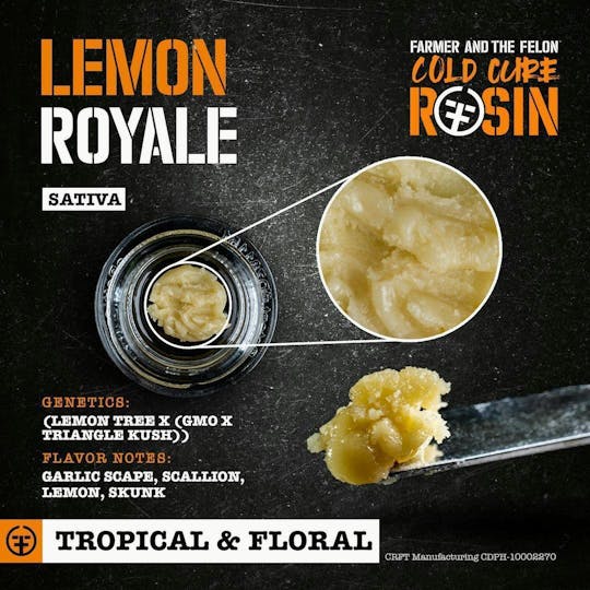 Farmer and the Felon - Farmer and the Felon | Lemon Royale - Cold Cure Rosin 1G - 1