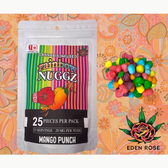 Eden Rose Processing - 500MG Rainbow Nuggz - Mango Punch - 1