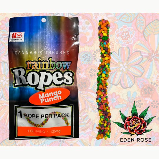 Eden Rose Processing - 125MG Rainbow Rope - Mango Punch - 1