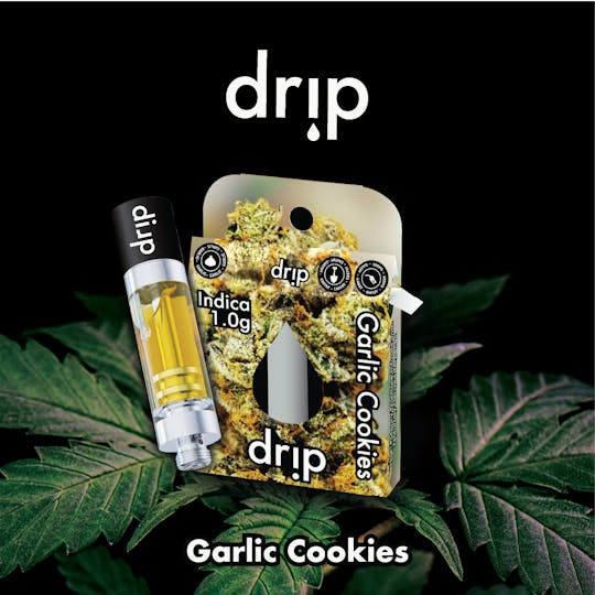 Drip Vapes - Drip 1g Cartridge (MED) - Garlic Cookies (Indica) - 1