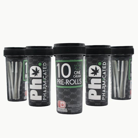 Pharmicated - PhD 10-1g Pre-Roll - Alien Cookies (H) - 1