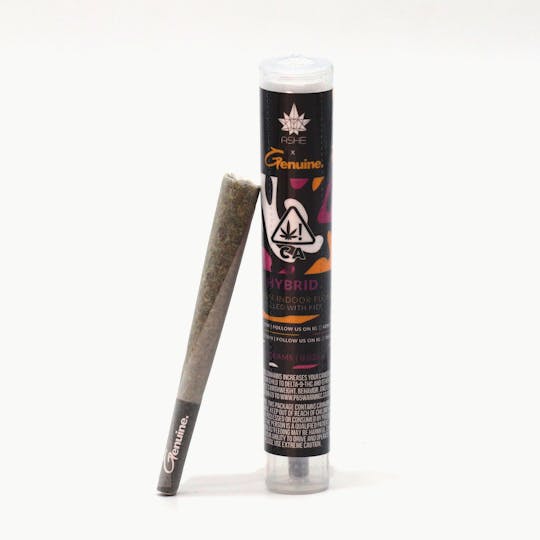 Genuine - Super Dank - Premium Indoor Flower Preroll Rolled with Kief - 1g (Preroll) - 1