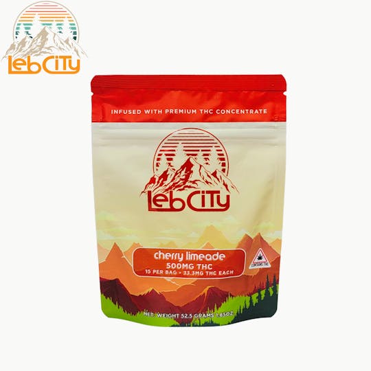 LebCity Extracts - Cherry Limeade 500 MG THC Infused Gummy - 1