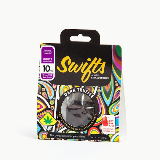 Swifts Edibles - Swifts Truffle Dark Chocolate 10mg Indica - 1