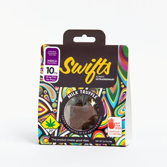 Swifts Edibles - Swifts Truffle Milk Chocolate 10mg Indica - 1