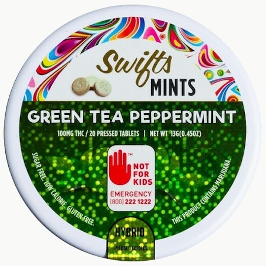 Swifts Edibles - Swifts Mints Green Tea & Peppermint 100mg Sativa - 1