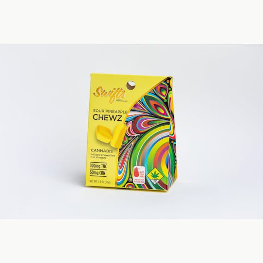 Swifts Edibles - Swifts Chewz Sour Pineapple 2:1 CBN 150mg - 1