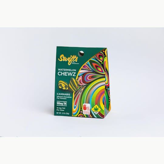 Swifts Edibles - Swifts Chewz Sour Watermelon 100mg - 1