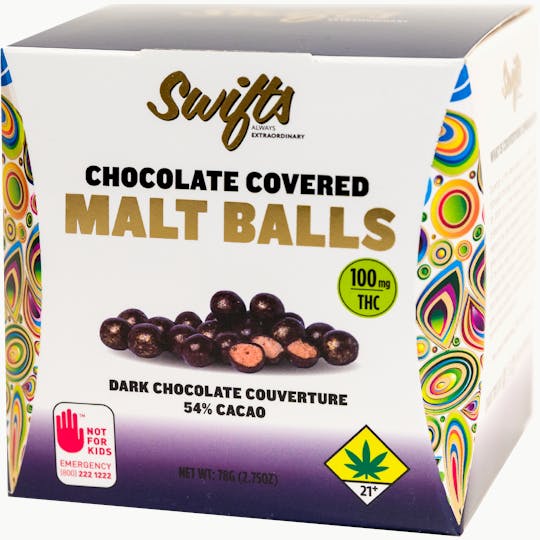 Swifts Edibles - Swifts Chocolate Covered Malt Balls 100mg - 1