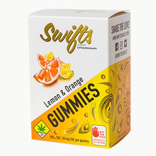 Swifts Edibles - Swifts Gummies Lemon and Orange 1:1 CBD 200MG - 1