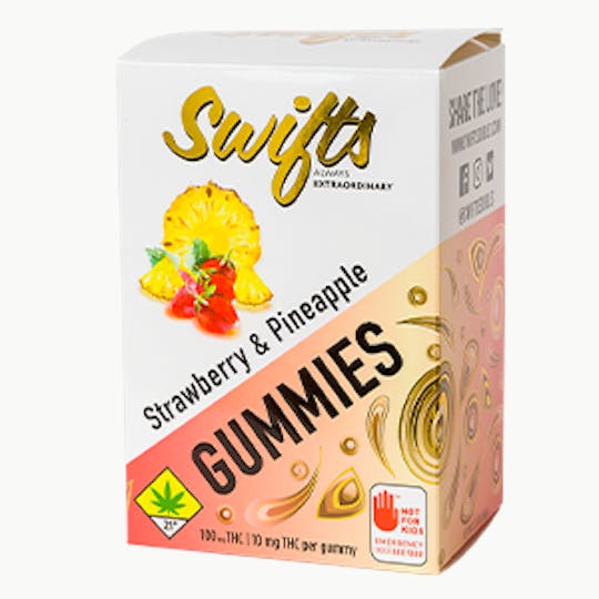 Swifts Edibles - Swifts Gummies Strawberry and Pineapple (5:1) CBD - 1