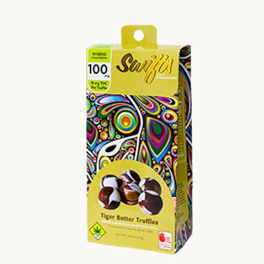 Swifts Edibles - Swifts Truffle Tiger Butter White Peanut Butter Chocolate 100mg - 1