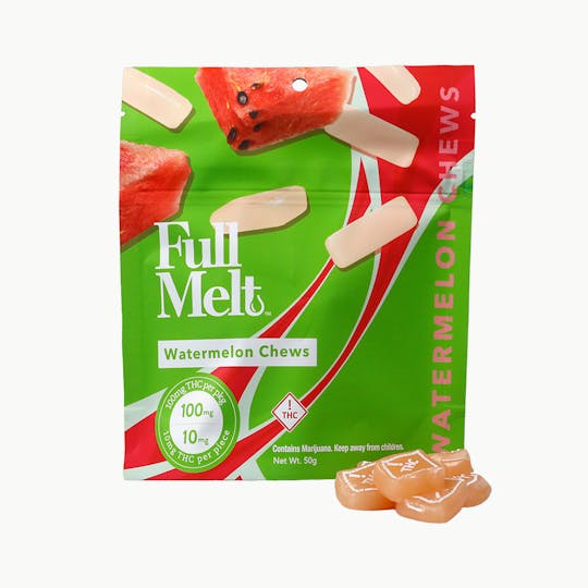 Full Melt - FULL MELT WATERMELON CHEW 10PK THC 100MG - 1
