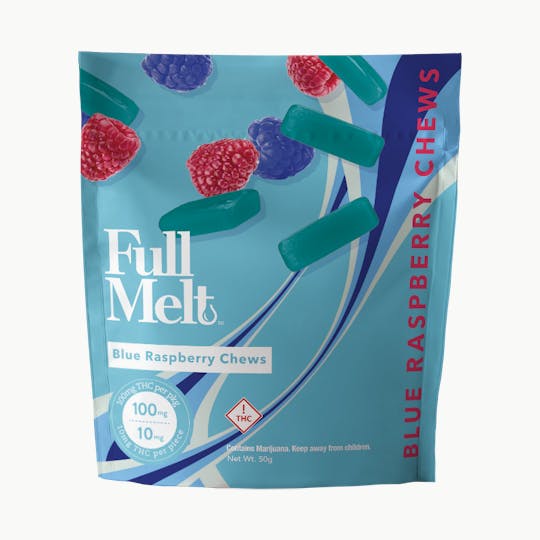 Full Melt - FULL MELT BLUE RASPBERRY CHEW 10PK THC 100MG - 1