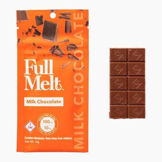 Full Melt - FULL MELT MILK CHOCOLATE BAR THC 100MG - 1
