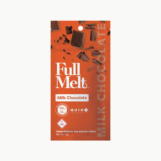 Full Melt - FAST ACTING FULL MELT MILK CHOCOLATE BAR THC 100MG - 1