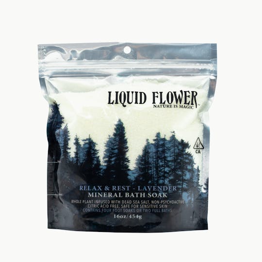 Liquid Flower - 8oz Lavender Mineral Bath Soak 160mg - 1