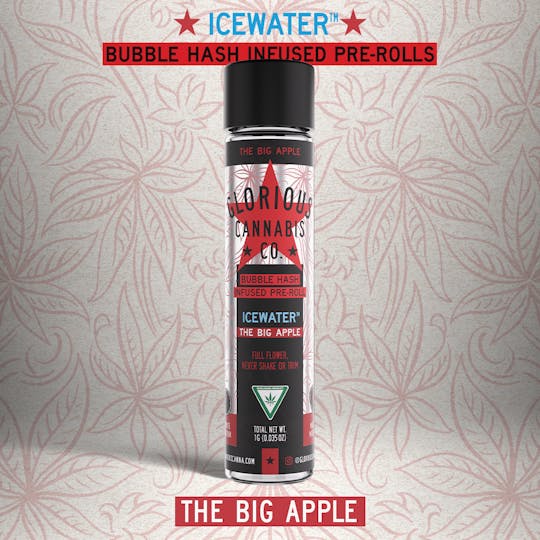 Glorious Cannabis Company - The Big Apple 1G | ICEWATER Bubble Hash Infused | Glorious Cannabis Co. - 1