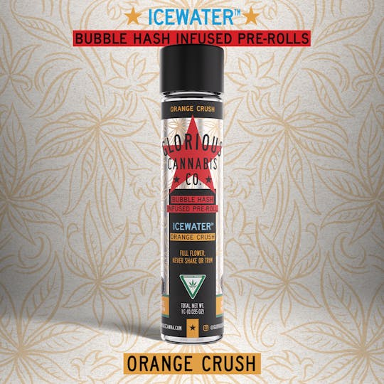 Glorious Cannabis Company - Orange Crush 1G | ICEWATER Bubble Hash Infused | Glorious Cannabis Co. - 1