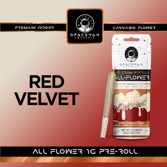 Spaceman Cannabis - Spaceman - 1g All Flower Pre-Roll - Red Velvet - 1