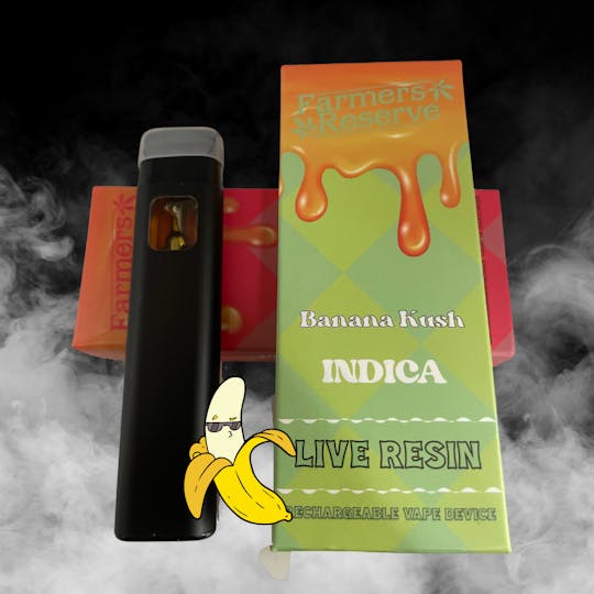 Farmers Reserve - Banana Kush 1gram live resin Disposable - 1