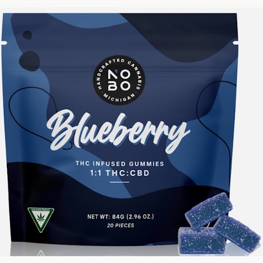 NOBO - NOBO | Blueberry 1:1 | Gummies | THC 200mg:200mg CBD 20pk - 1