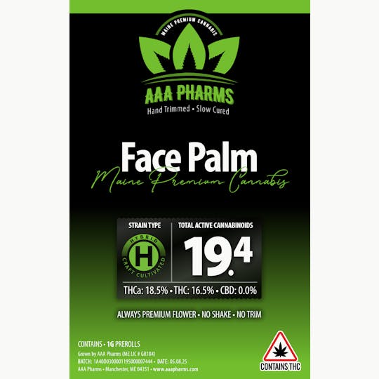 AAA Pharms - Face Palm - Pre Roll - 1