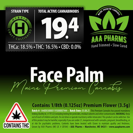 AAA Pharms - Face Palm - Premium Flower - 1