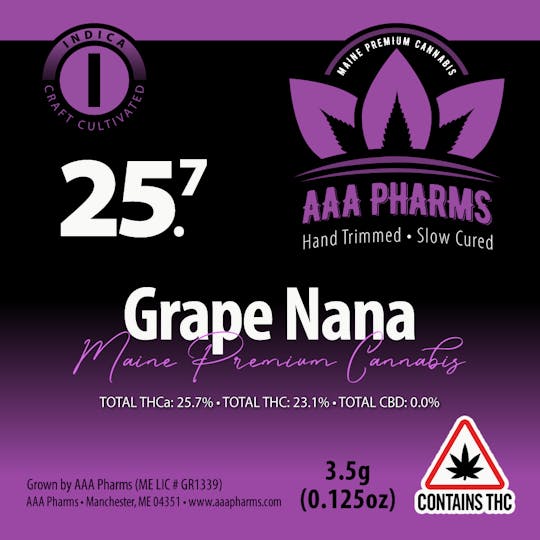AAA Pharms - Grape Nana - Premium Flower - 1