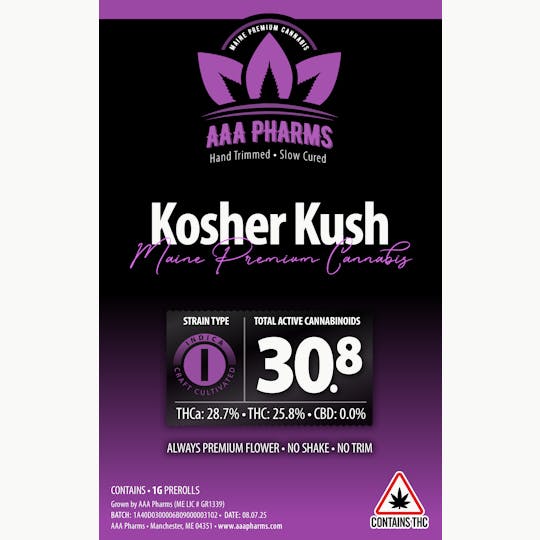 AAA Pharms - Kosher Kush - Pre Roll - 1