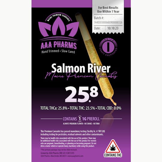 AAA Pharms - Salmon River OG - Pre Roll - 1