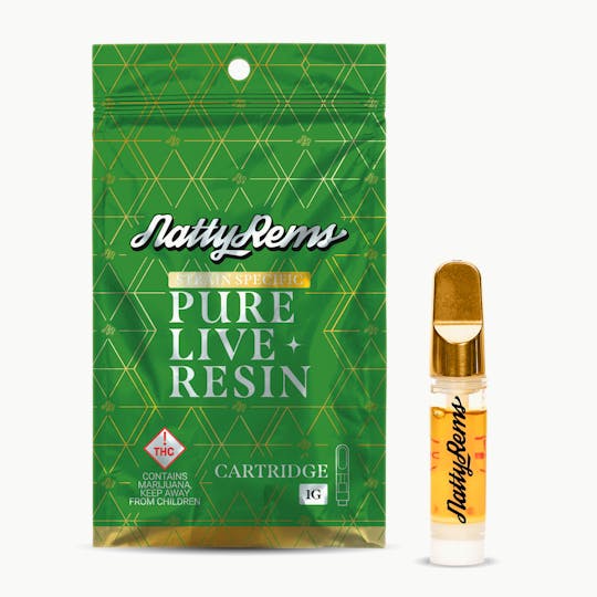 Natty Rems - Member Berries 1000mg Gold Tip Live Resin Cartridge - 1