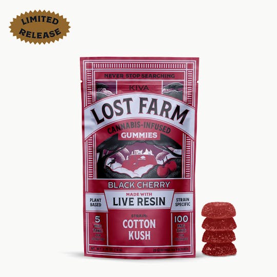 Kiva Confections - Lost Farm Black Cherry x Cotton Kush Gummies - 1
