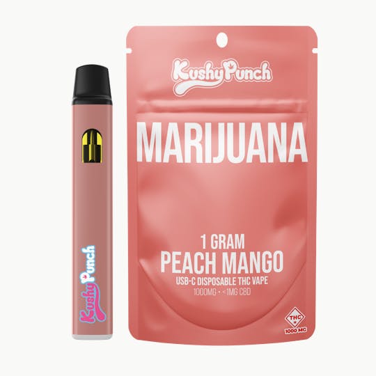 Kushy Punch - 1G Kushy Punch Vape - Peach Mango - 1