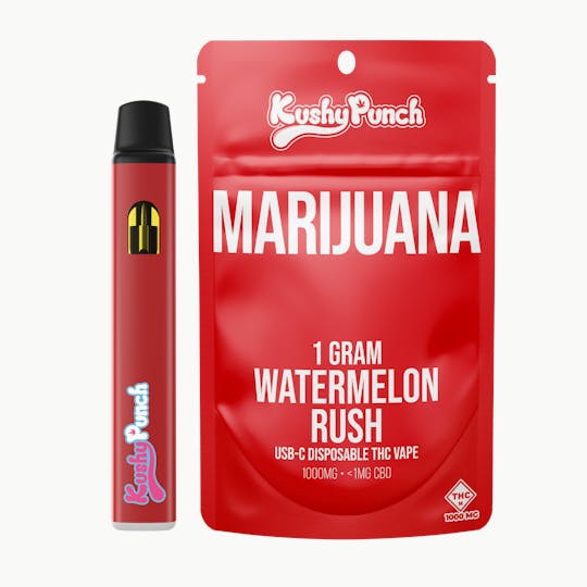 Kushy Punch - 1G Kushy Punch Vape - Watermelon Rush - 1