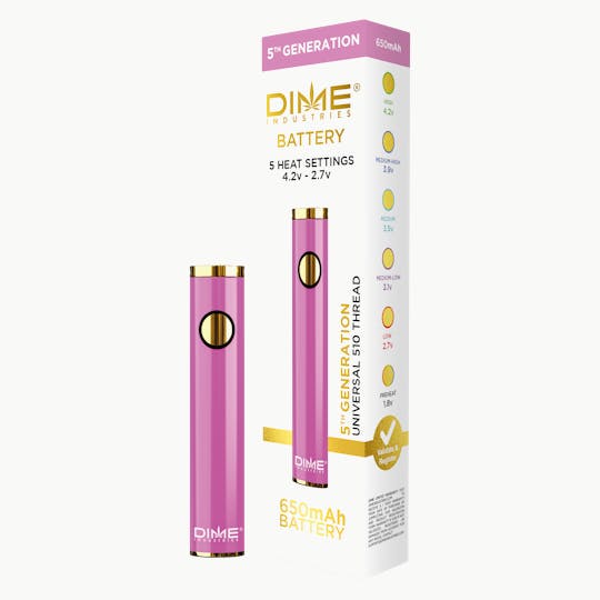 Dime Industries - Dime Industries 5th Generation 510 Thread Battery - Magenta (2023) - 1