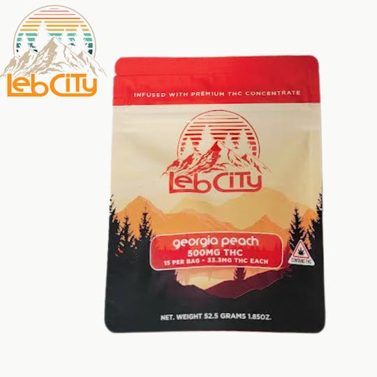 LebCity Extracts - Georgie Peach 500 MG THC Infused Gummy - 1