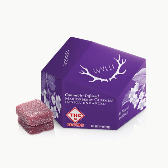 WYLD - *HIGH DOSE* Marionberry Indica Enhanced Gummies | 300mg - 1
