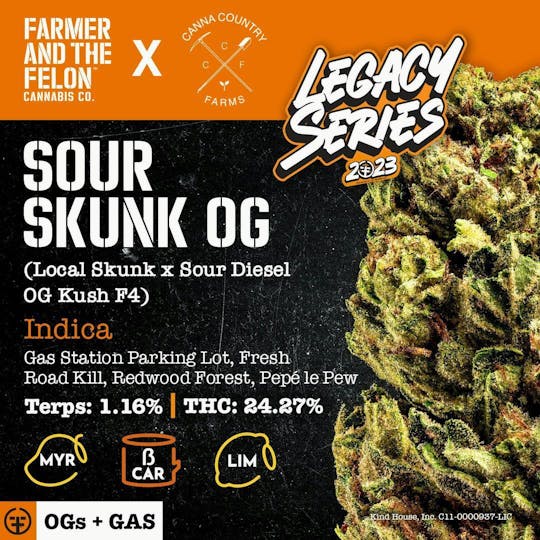 Farmer and the Felon - Farmer and the Felon | Flower Sour Skunk OG 1/8oz - 1