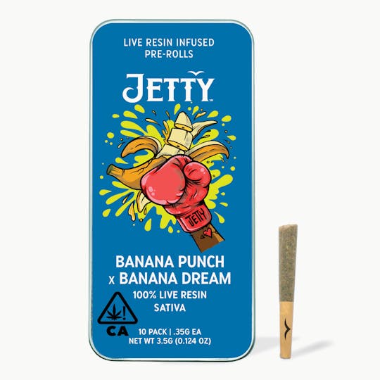 Jetty Extracts - Banana Punch x Banana Dream Pre-Roll LR Infused 10 Packs (3.5g) - 1