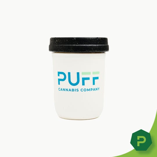 Puff Cannabis Company - PUFF Stash Jar - Blue & Green Logo - 1