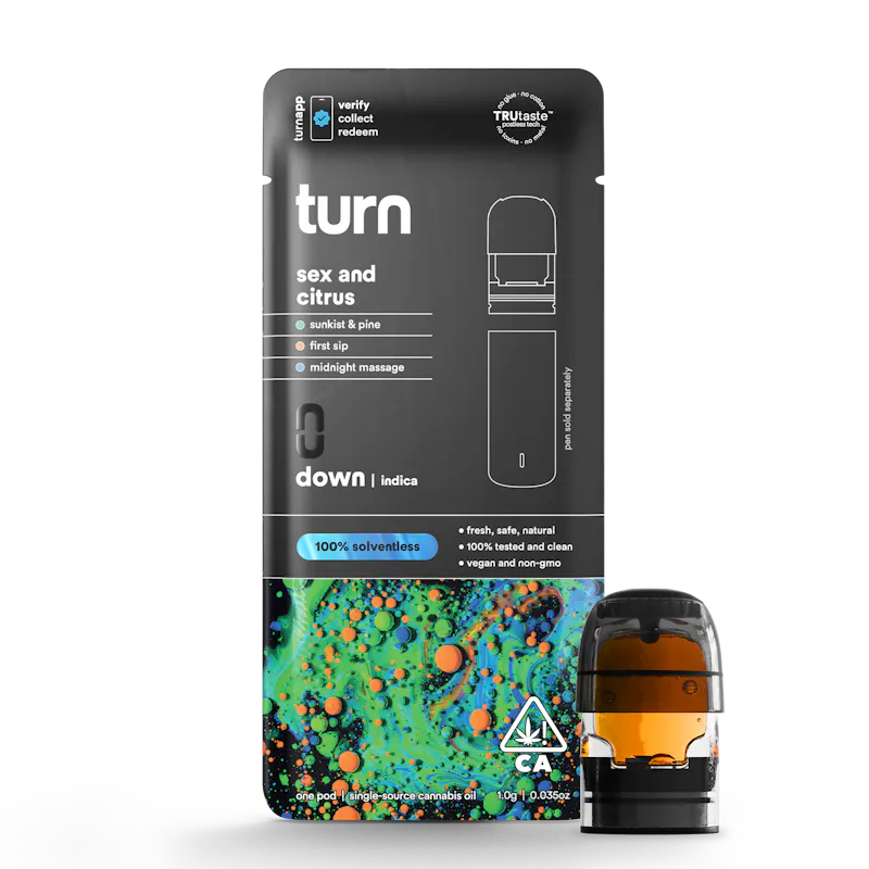 turn Sex and Citrus Live Rosin Pod 0.5g pod