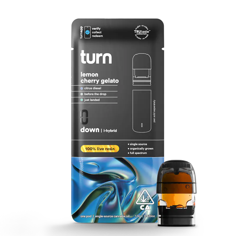 turn Lemon Cherry Gelato Live Resin Pod 1g pod