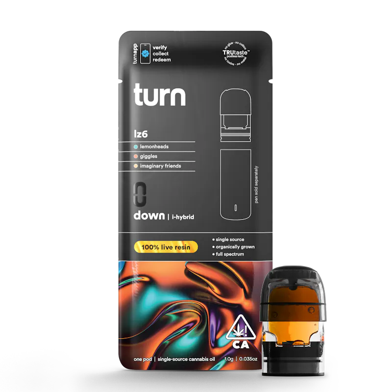 Turn LZ6 (lemon zkittles #6) Live Resin Pod 1g pod