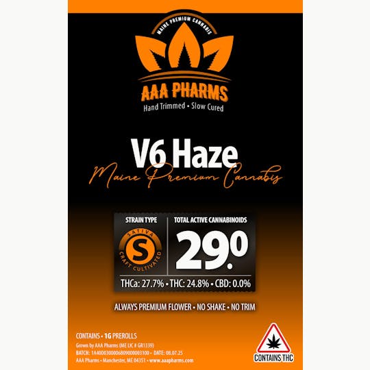 AAA Pharms - V6 Haze - Pre Roll - 1
