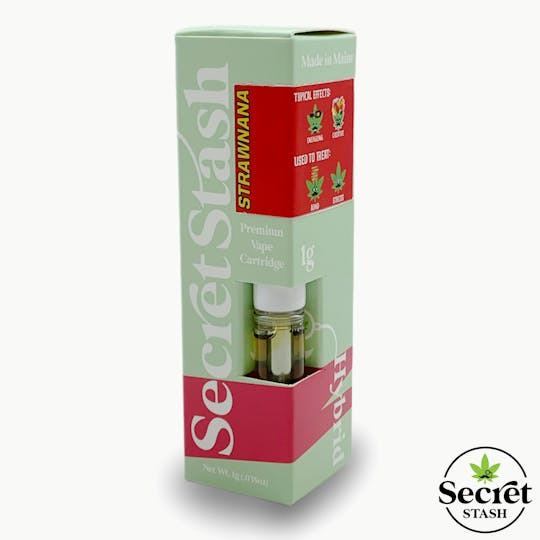 Secret Stash - Secret Stash | THC Cart | Hybrid | Strawnana | 1g - 1